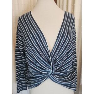 a.n.a. sweater, knotted in front